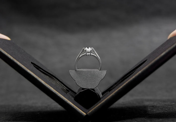 Engagement Ring Box Opens Up Like A Flower In Bloom
