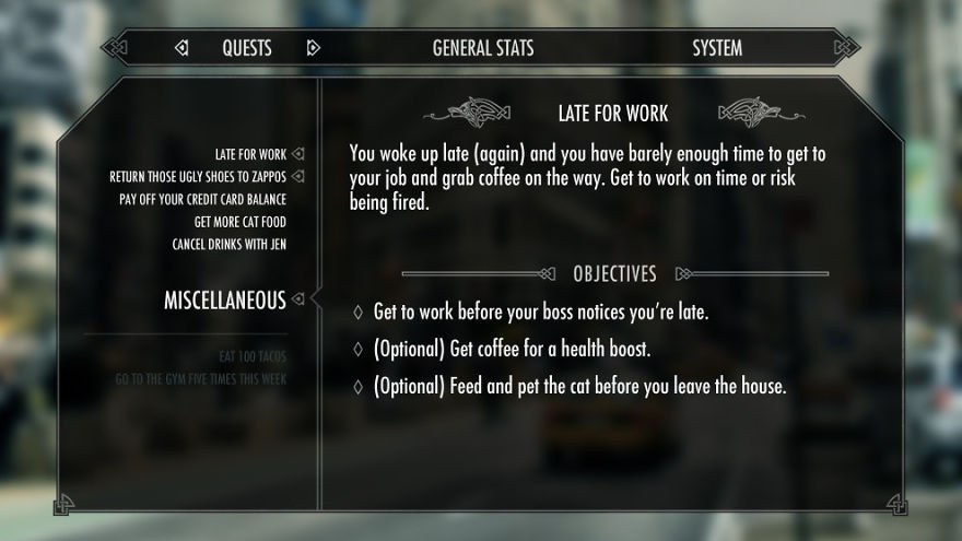 Everyday Life Reimagined As A Video Game Everyday Life Reimagined As A Video Game