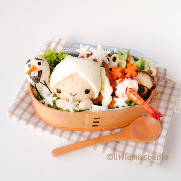 Frozen Bento :) Snow Queen And Olaf!