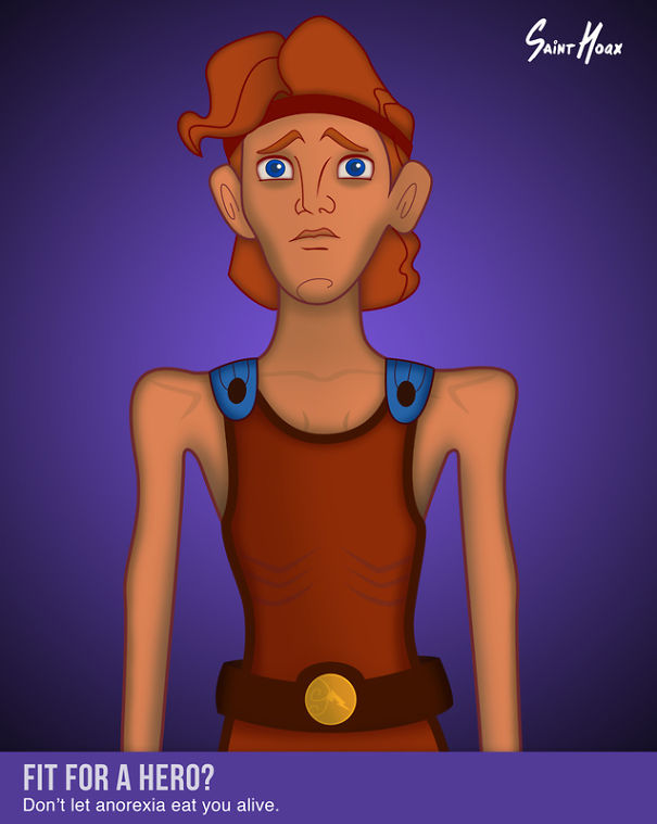 Disney Characters Reimagined As Victims Of Anorexia