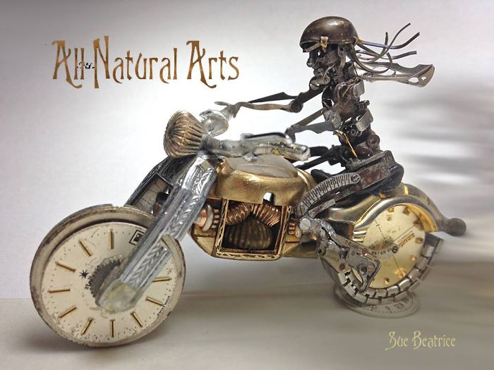 These Guys Made A Motorcycle And Rider Completely Out Of Vintage Watch Parts These Guys Made A Motorcycle And Rider Completely Out Of Vintage Watch Parts