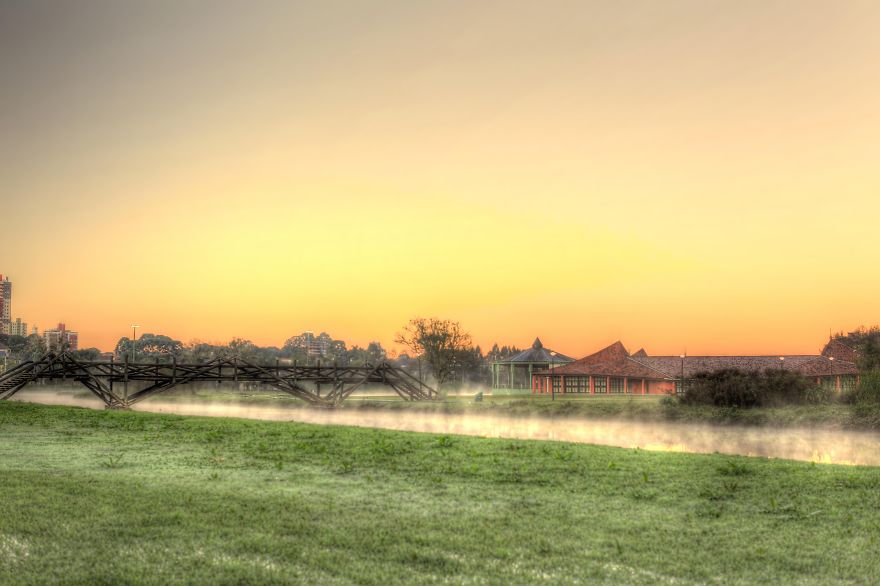 Cold Morning In Barigui Park, Curitiba, Brazil