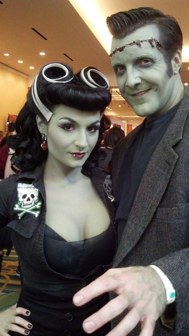 Rockabilly Bride Of Frankenstein And Monster
