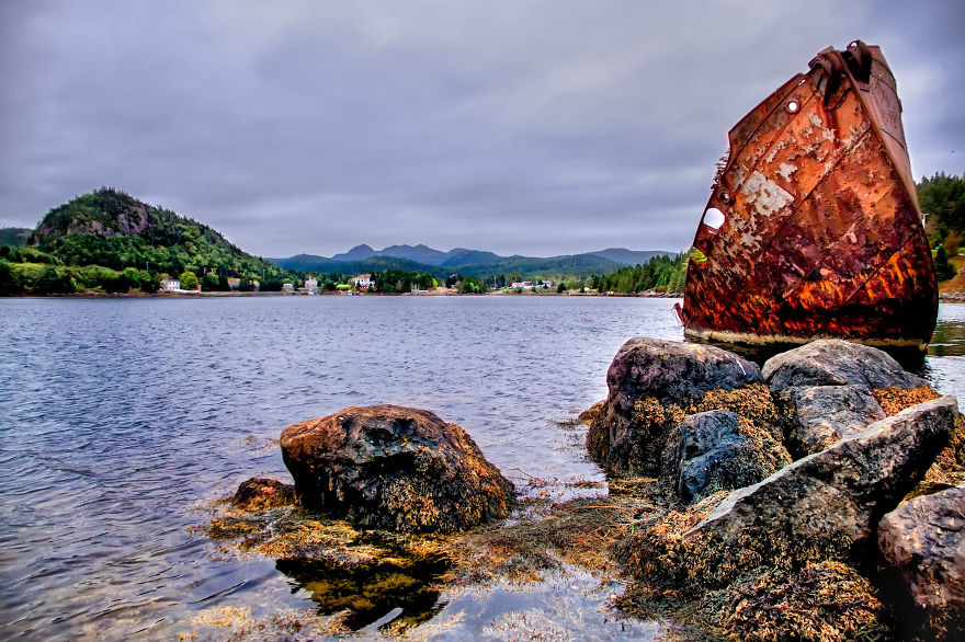 Shipwreck In Bacon Cove, Newfoundland And Labrador