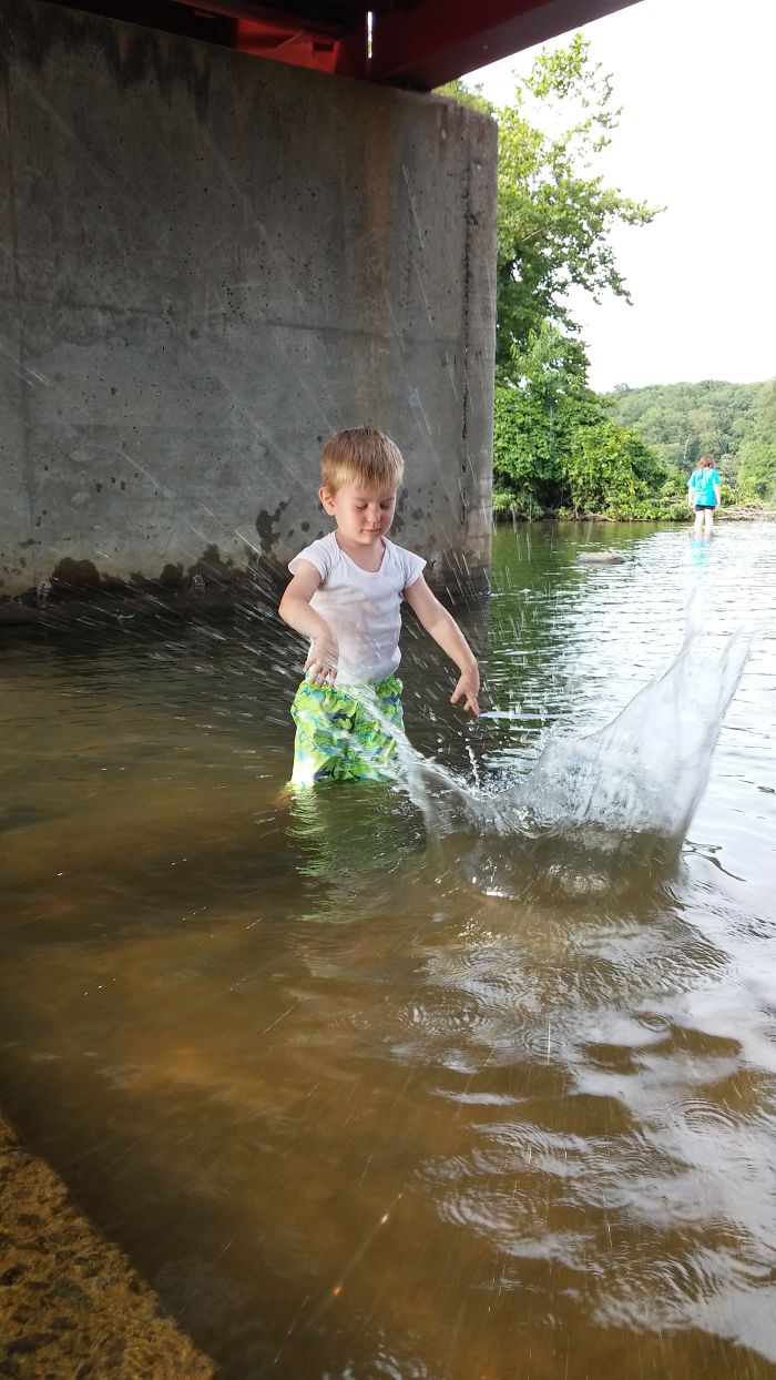 Splashing In The Lake