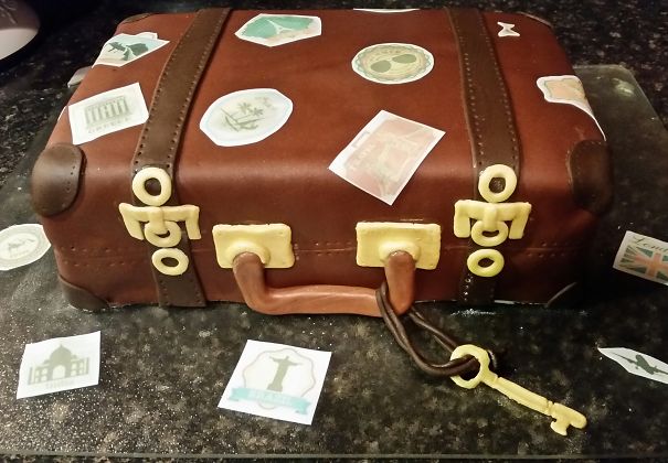 Going Away Luggage Cake - Nocout Cakes