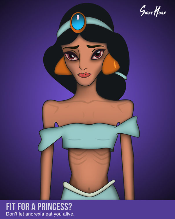 Disney Characters Reimagined As Victims Of Anorexia Disney Characters Reimagined As Victims Of Anorexia