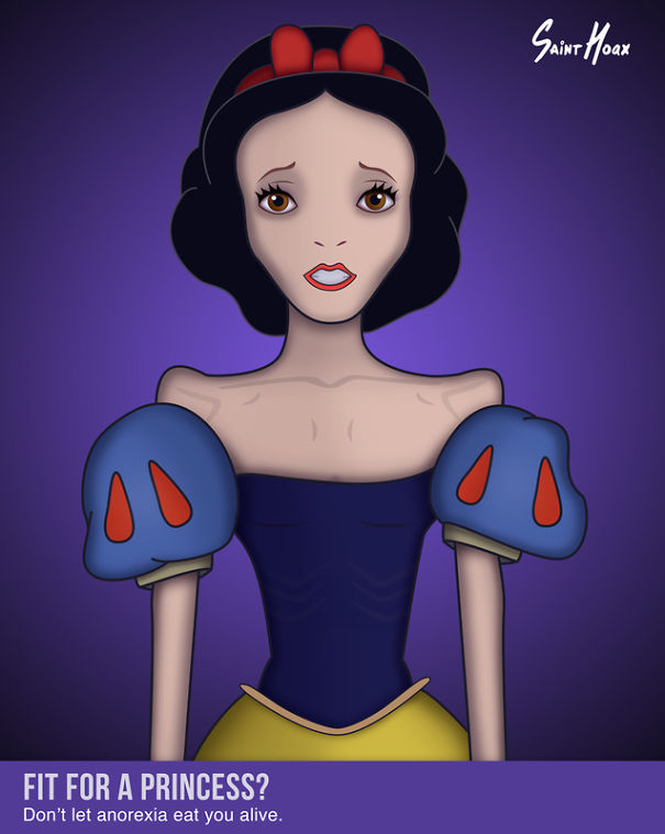 Disney Characters Reimagined As Victims Of Anorexia