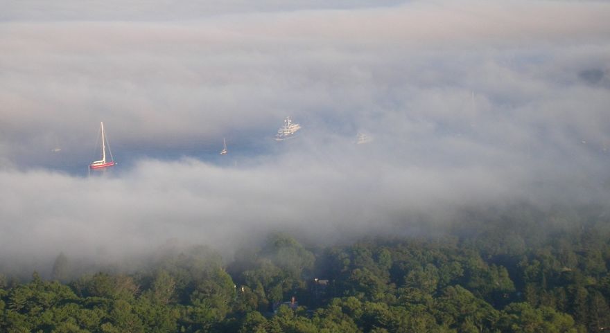 Late Afternoon Fog In Camden, Maine