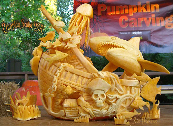 900lb Pumpkin Carving Raises Awareness Of Elephant Killings