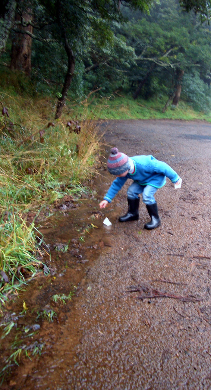 Paper Boats After The Rain. Australia.