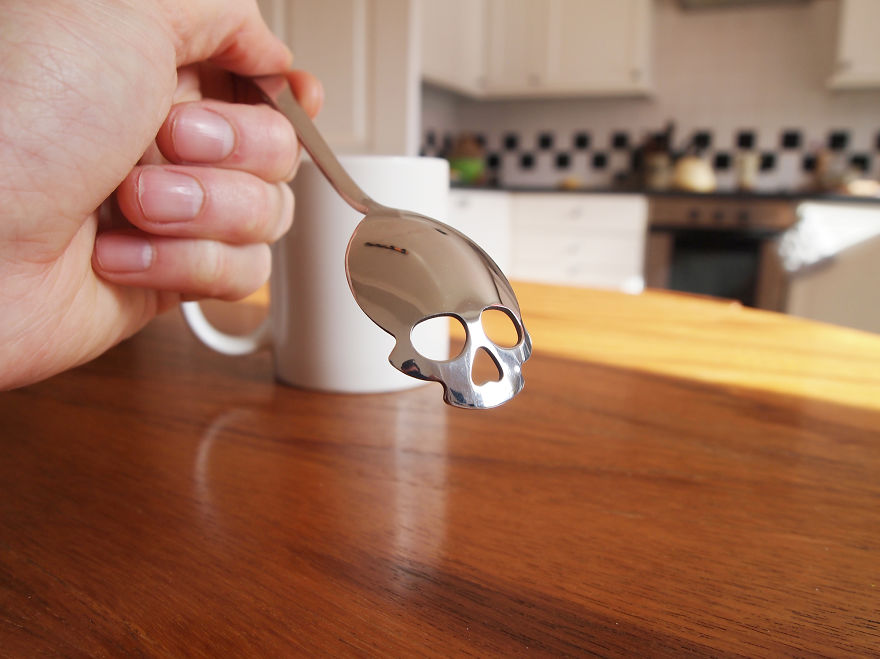 Skull-Shaped Tea Spoons Encourage You To Use Less Sugar