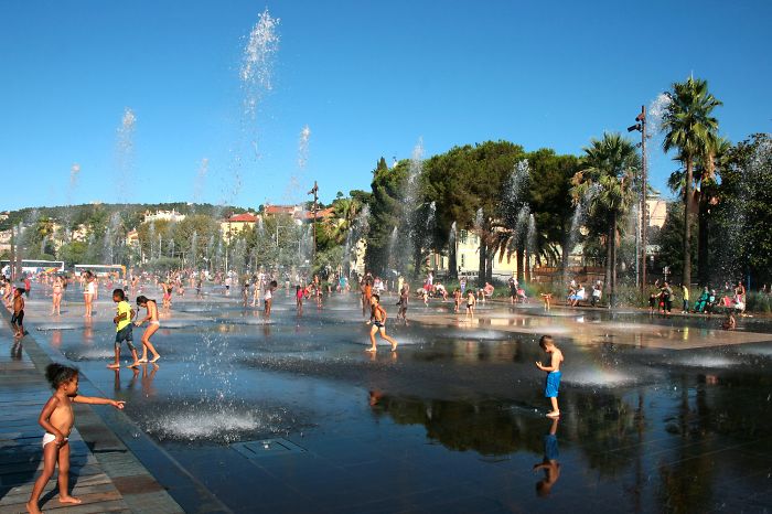 Waterfountains In Nice, France