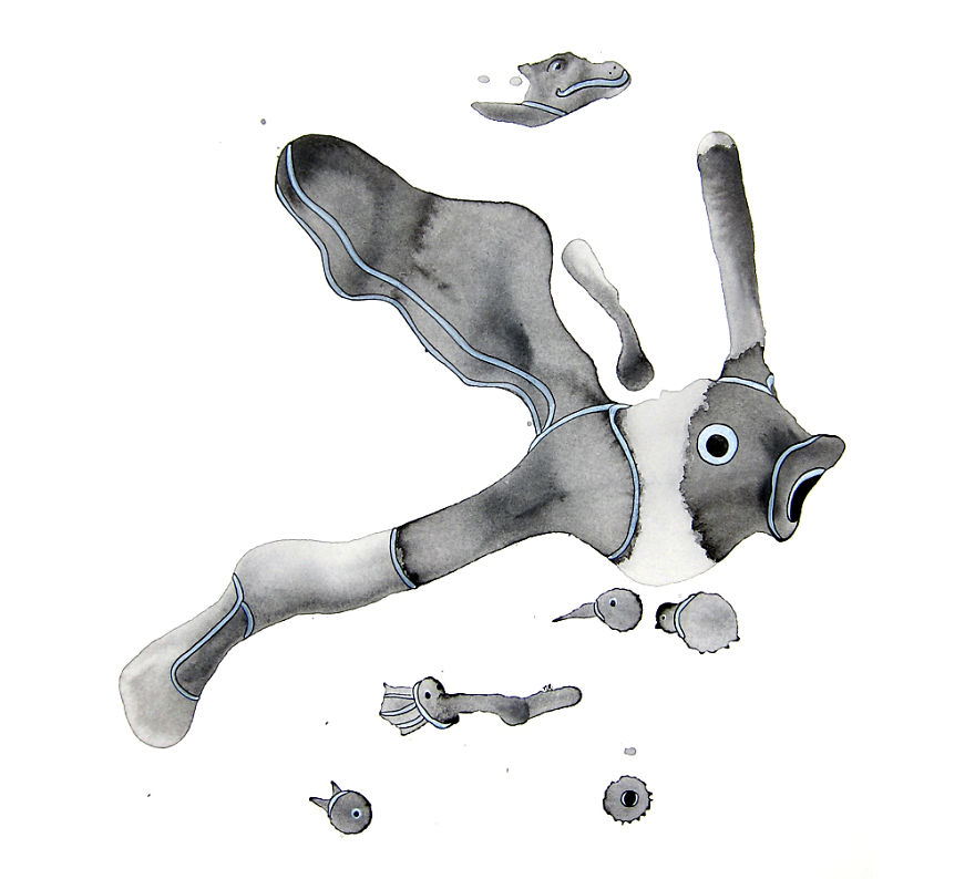 Imagino: I Turn Watercolor Splashes Into Cute Characters