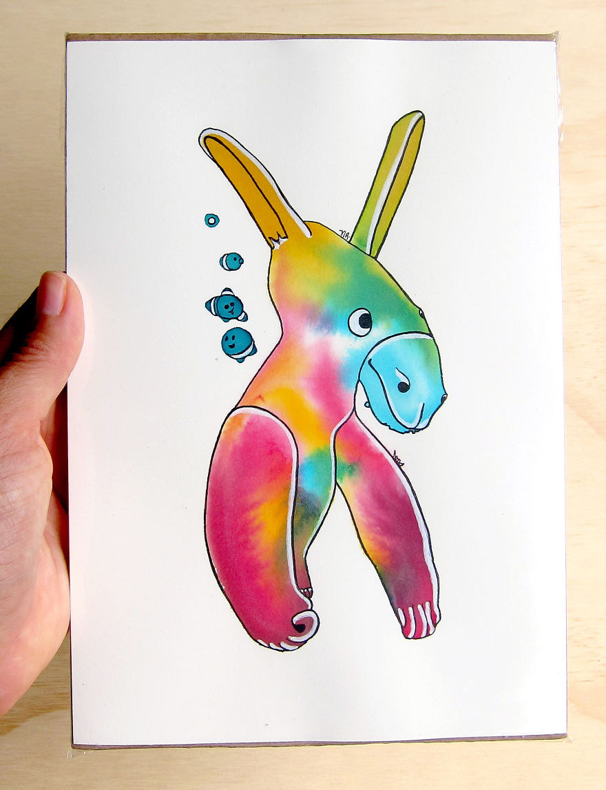 Imagino: I Turn Watercolor Splashes Into Cute Characters Imagino: I Turn Watercolor Splashes Into Cute Characters