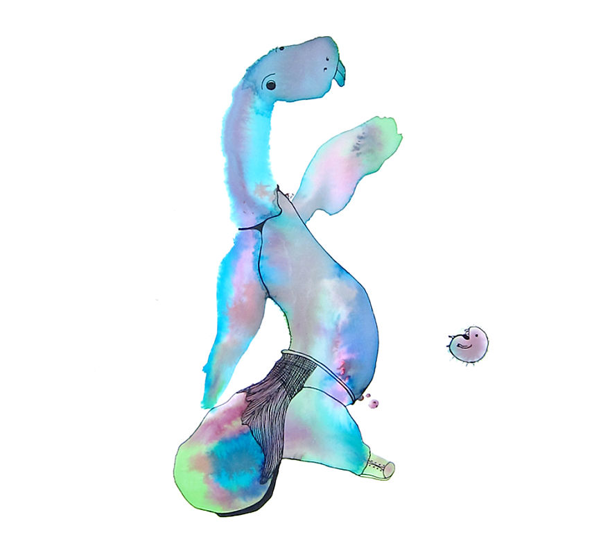Imagino: I Turn Watercolor Splashes Into Cute Characters