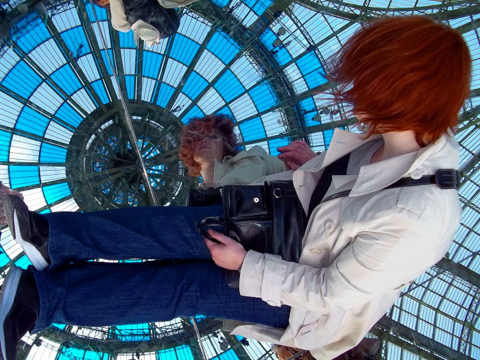 Looking At Myself And The Ceiling During An Exhibit At Petit Palais, Paris.