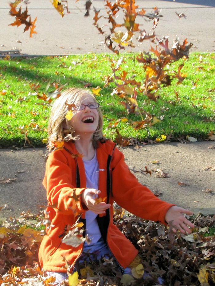 Playing In The Leaves