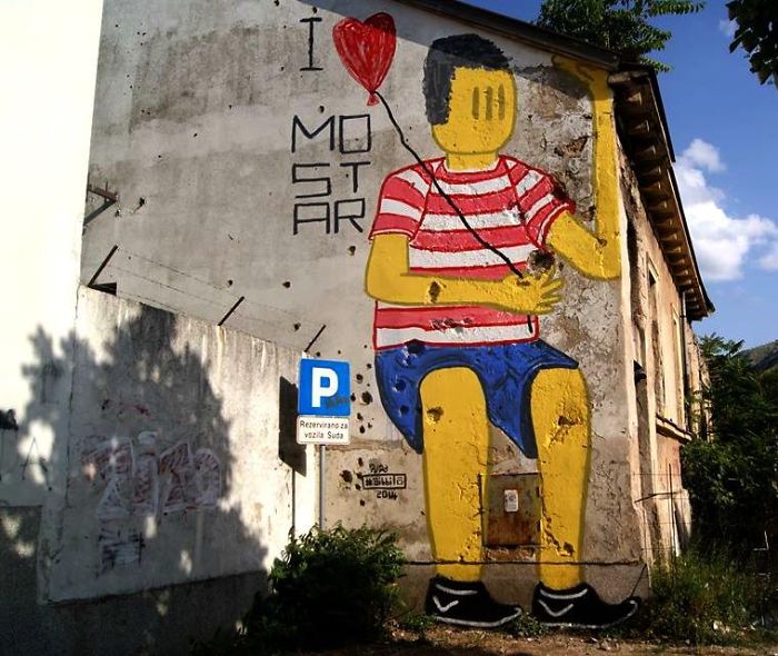 Photos Of Beautiful Street Art In Mostar Photos Of Beautiful Street Art In Mostar