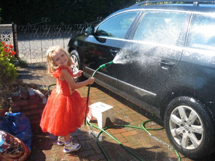 Sunny Washing The Car