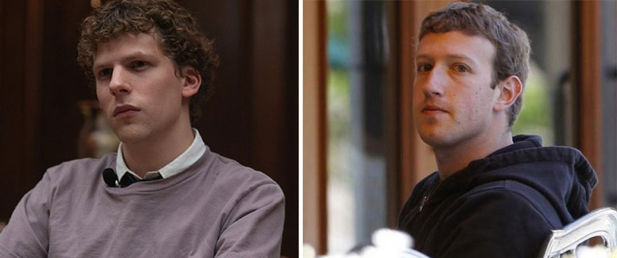Jesse Eisenberg as Mark Zuckerberg in The Social Network
