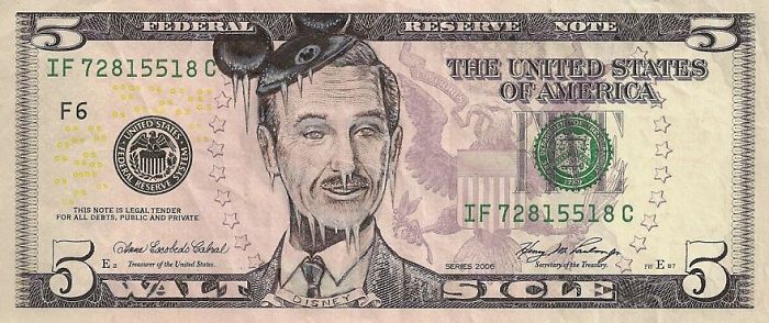 Dollar Bills Turned Into Portraits Of American Icons