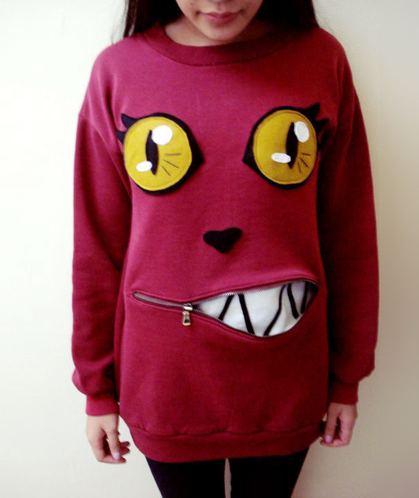 diy-cat-zipper-mouth-sweater-hellovillain-18 diy-cat-zipper-mouth-sweater-hellovillain-18