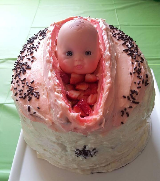 Childbirth Strawberry Cake