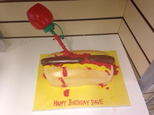 Hotdog Gravity Cake