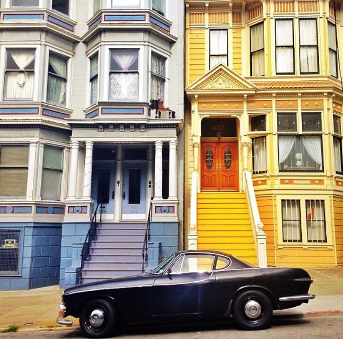 Classic Victorians In San Francisco, Ca.