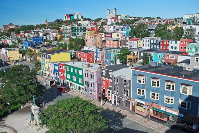 Colorful Houses In St John's Canada.