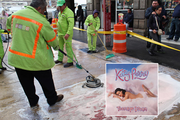 The Real Background Action Behind Katy Perry's Cover