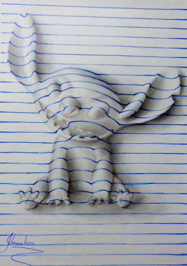 3d Stich On Paper