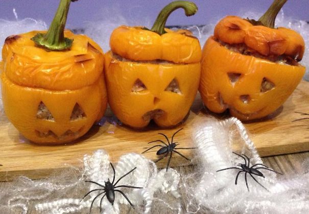 Meatloaf Pepper Pumpkins