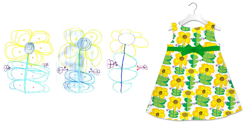 Designer Mum Turns Her 4-Year-Old Daughter’s Drawings Into Surface Patterns Designer Mum Turns Her 4-Year-Old Daughter’s Drawings Into Surface Patterns