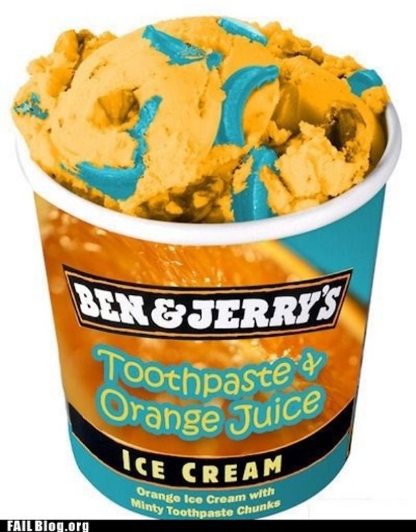 Toothpaste+orange Juice Ice Cream