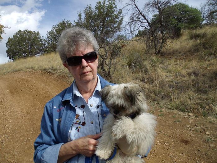 My Mother Patricia And Her Little Dog Peanut