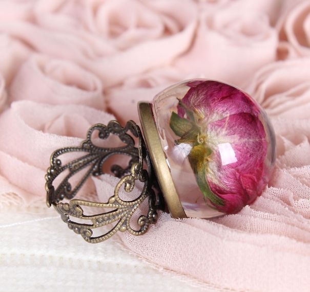 Real Rose Ring From Li-paro Http://liparo.storenvy.com/