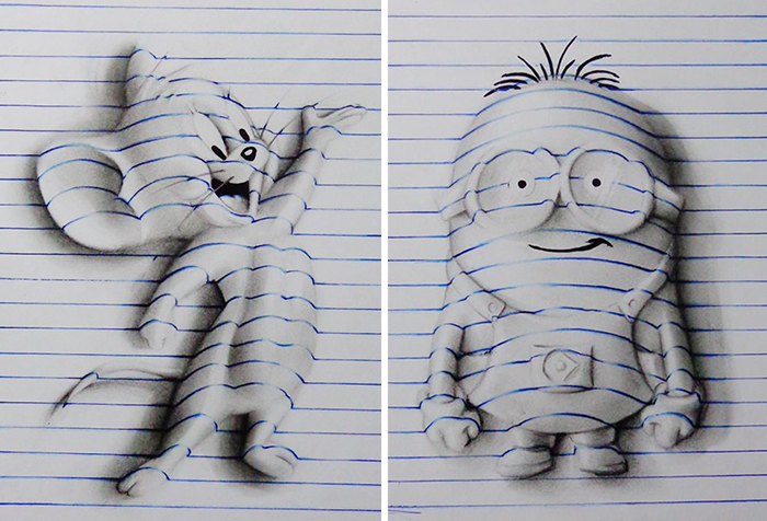 15-Year-Old Artist Creates Awesome 3D Notebook Drawings