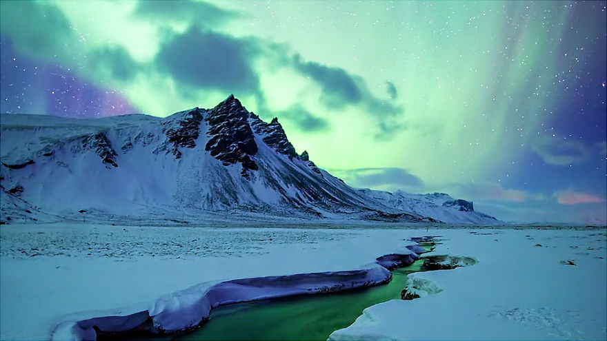 Epic Aurora Borealis Over Greenland And Iceland Epic Aurora Borealis Over Greenland And Iceland