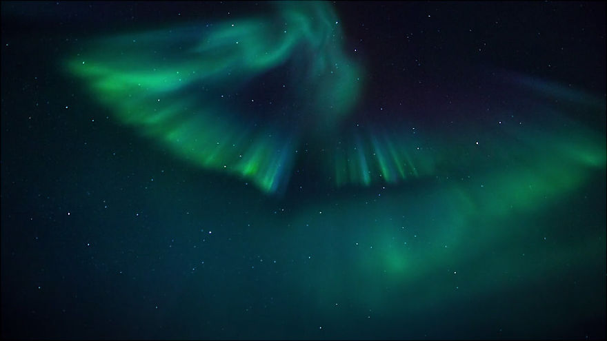 Epic Aurora Borealis Over Greenland And Iceland