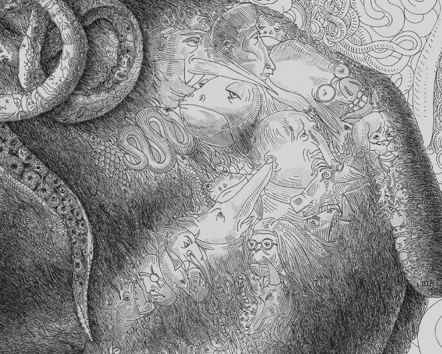 Illustration Made Of Hundreds Of Illustrations