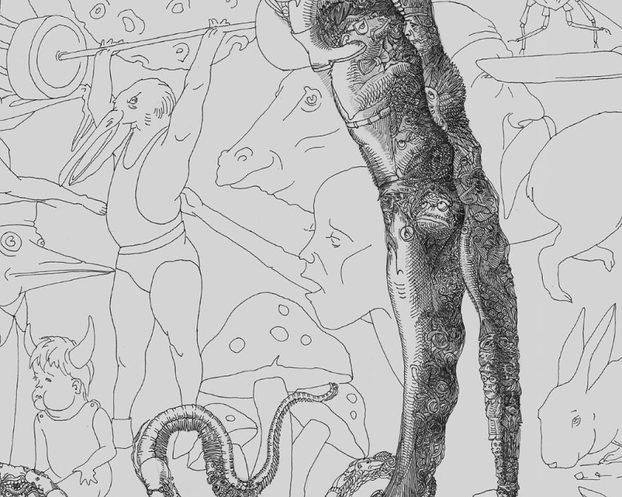 Illustration Made Of Hundreds Of Illustrations