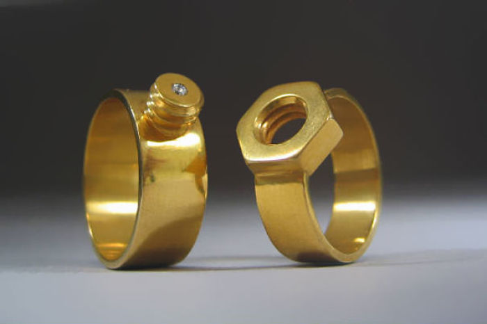 Nut And Bolt Wedding-ring.