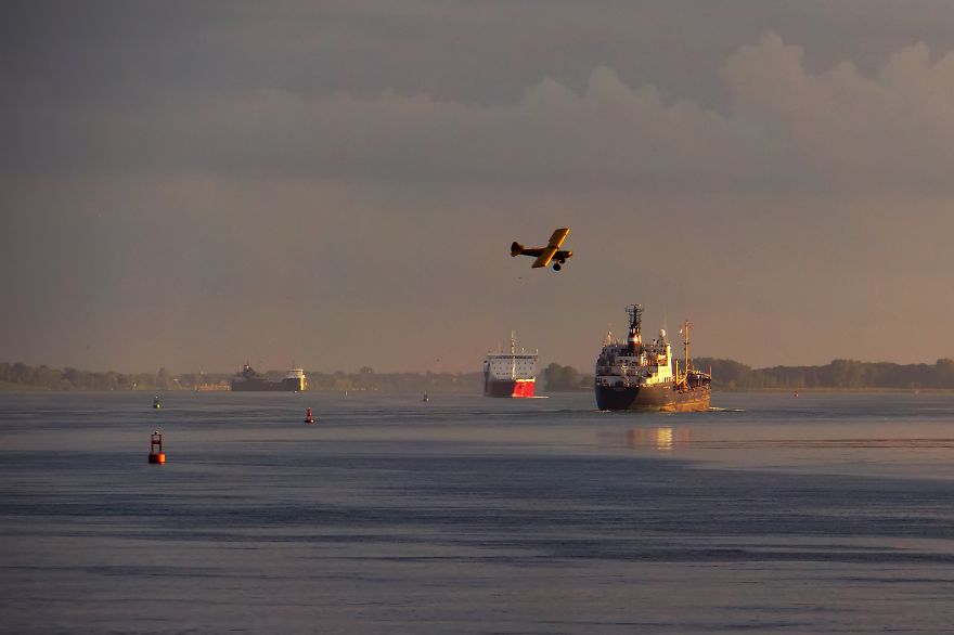 Le Fleuve St-laurent à Contrecoeur.
