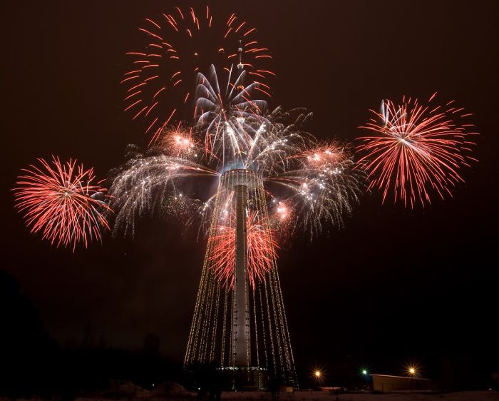 Vilnius Tv Tower During Christmas