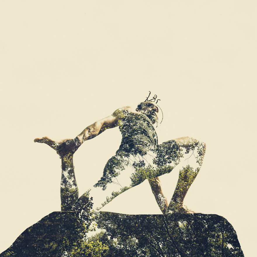 With The Help Of Yoga Instructors, I Create Surreal Photos That Blend Human Body With Plant Forms
