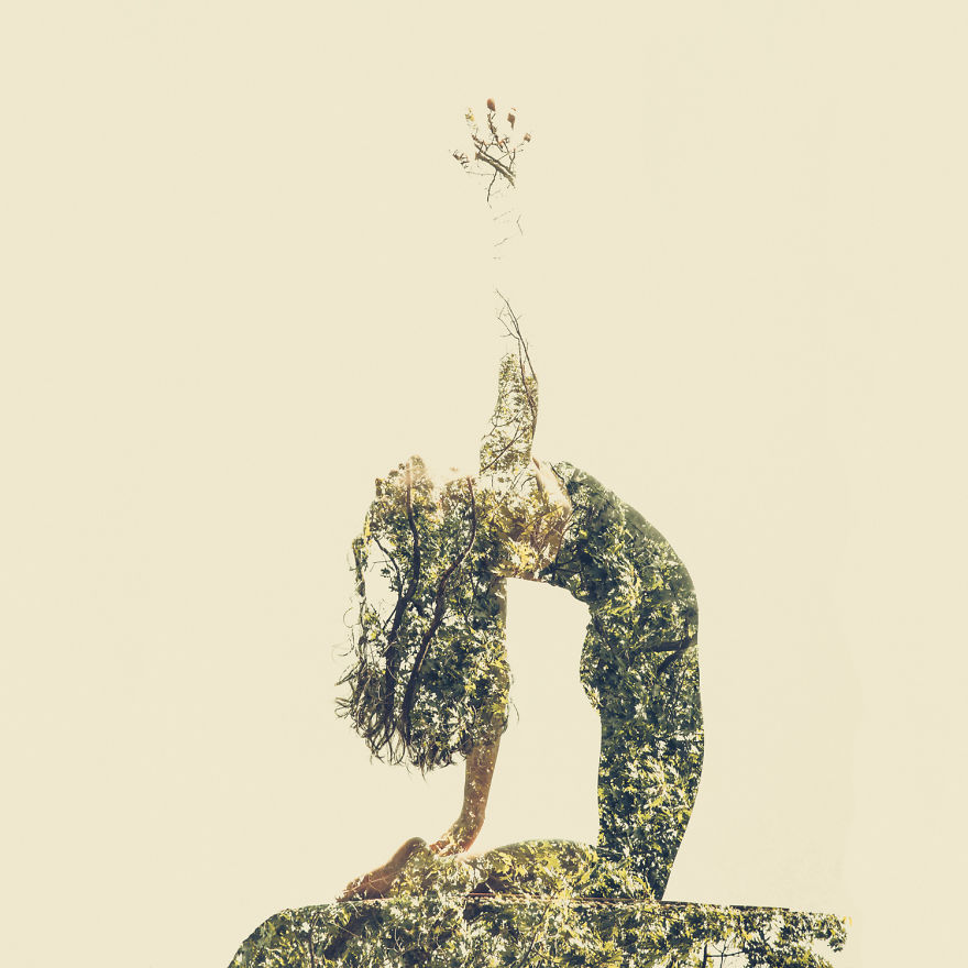 With The Help Of Yoga Instructors, I Create Surreal Photos That Blend Human Body With Plant Forms