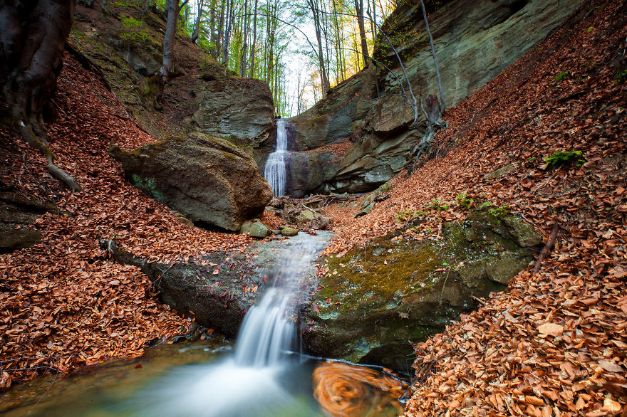 Hidden Waterfall In Jiu Valley