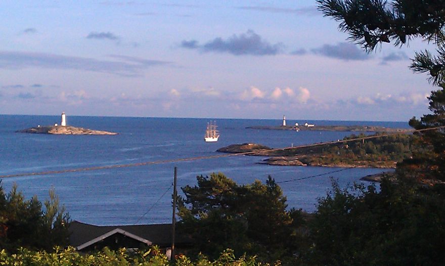 Sørlandet Tall Ship By Torungen Light Houses - Arendal
